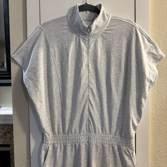 Anthropologie SUNDAYS Derby Jumpsuit 1/4 Zip Light Heather Grey Size Large - Picture 11 of 14